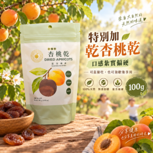 小確杏烏茲別克特乾杏桃乾100g綠色夾鏈袋裝